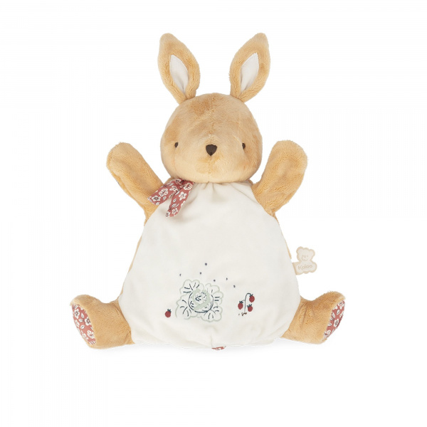 Doudou marionnette petit lapin marron 24 cm Kaloo