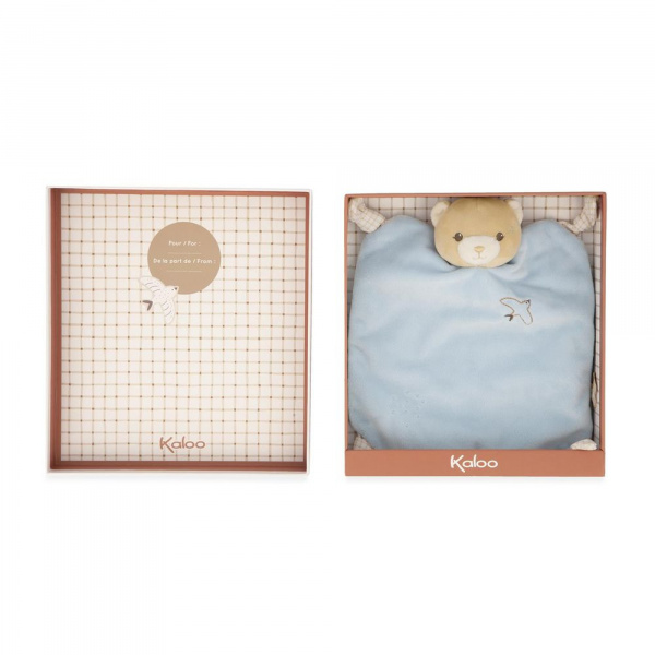Doudou plat plume ourson 25 cm Kaloo