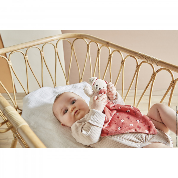 Doudou carré douceur plat lapin bouquet d'agrumes Kaloo