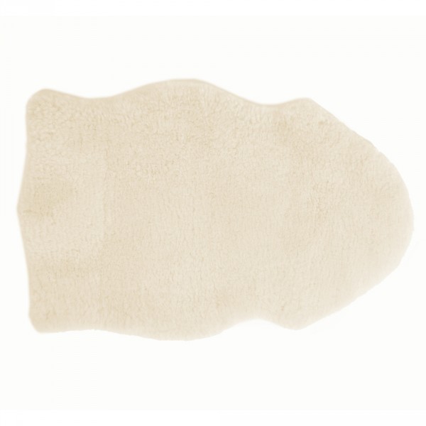 Tapis en peau pour bébé blanc nature 80/90 cm Kaiser
