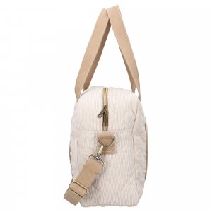 Sac à langer avec matelas à langer - velours côtelé écru Kidzroom