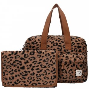 Sac à langer avec matelas à langer léopard caramel Kidzroom