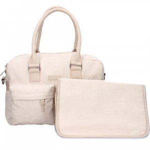 Sac à langer avec matelas à langer velours côtelé sable Kidzroom