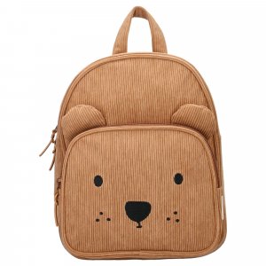 Sac à dos enfant ourson côtelé marron 31 cm Kidzroom