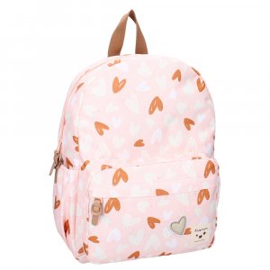 Sac à dos enfant coeurs rose/caramel 36 cm Kidzroom