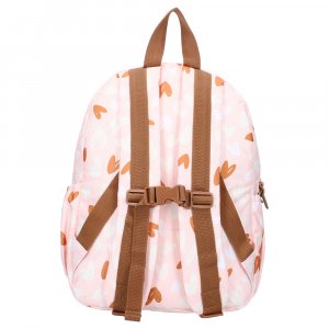 Sac à dos enfant coeurs rose/caramel 36 cm Kidzroom