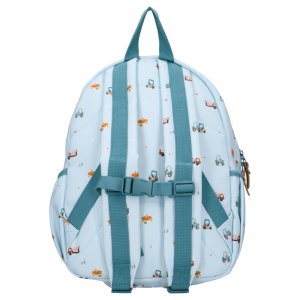 Sac à dos enfant véhicules bleu 36 cm Kidzroom