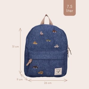 Sac à dos enfant véhicules bleu denim 31 cm Kidzroom