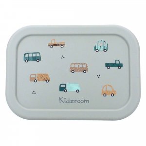 Lunch box 3 compartiments en silicone véhicules Kidzroom