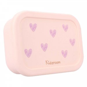 Lunch box 3 compartiments en silicone coeurs Kidzroom