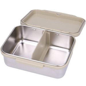 Lunch box inox 2 compartiments pâquerettes sable Kidzroom