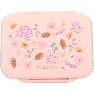 Lunch box inox 2 compartiments fleurs rose Kidzroom