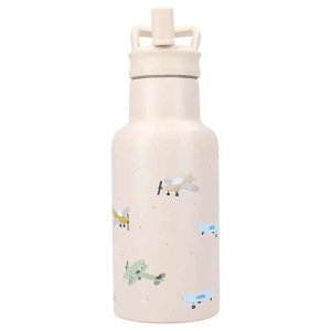 Gourde enfant avions 350 ml beige Kidzroom