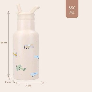 Gourde enfant avions 350 ml beige Kidzroom