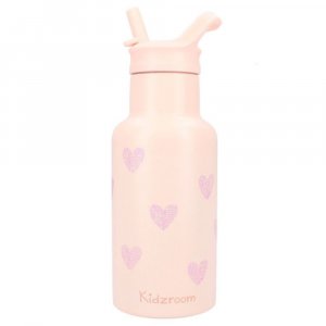 Gourde enfant coeurs 350 ml rose Kidzroom