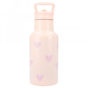 Gourde enfant coeurs 350 ml rose Kidzroom