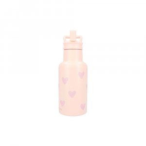 Gourde enfant coeurs 350 ml rose Kidzroom