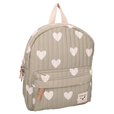 Sac à dos enfant coeurs vert 31 cm