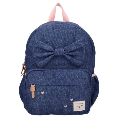 Sac à dos enfant neud bleu denim 36 cm