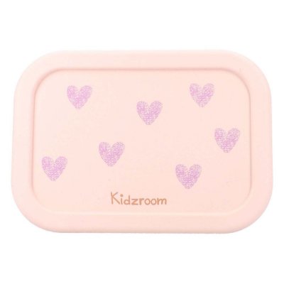 Lunch box 3 compartiments en silicone coeurs