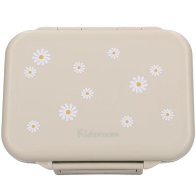 Lunch box inox 2 compartiments pâquerettes sable