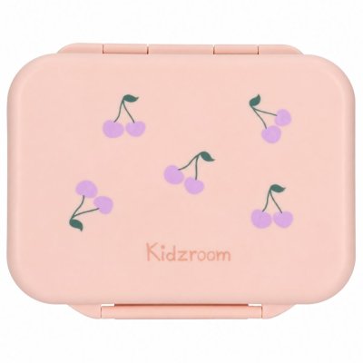 Lunch box inox 2 compartiments cerises rose