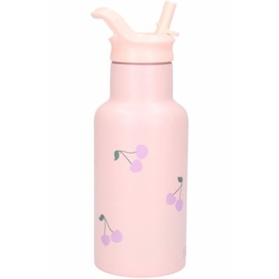 Gourde enfant cerises 350 ml rose
