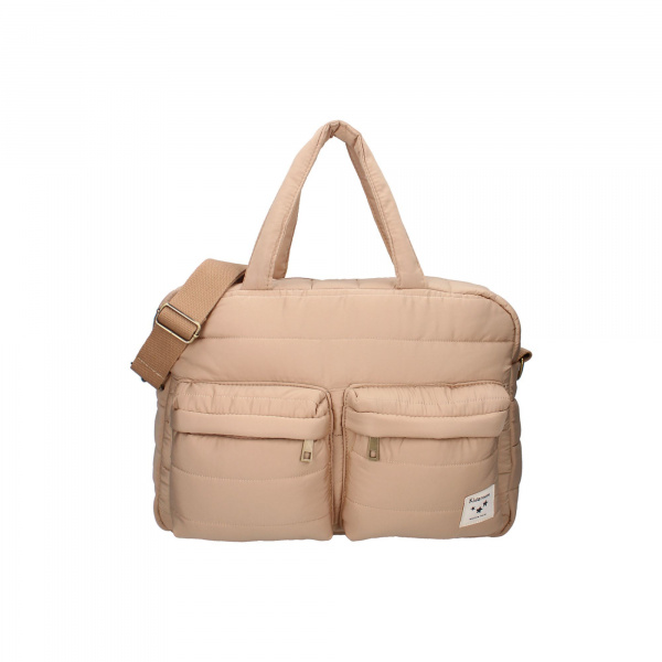 Sac à langer imperméable matelassé avec matelas à langer 2 crochets - beige Kidzroom