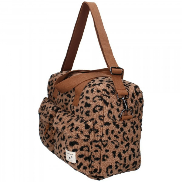 Sac à langer avec matelas à langer léopard caramel Kidzroom