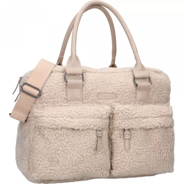 Sac à langer avec matelas à langer hello little one sherpa beige Kidzroom