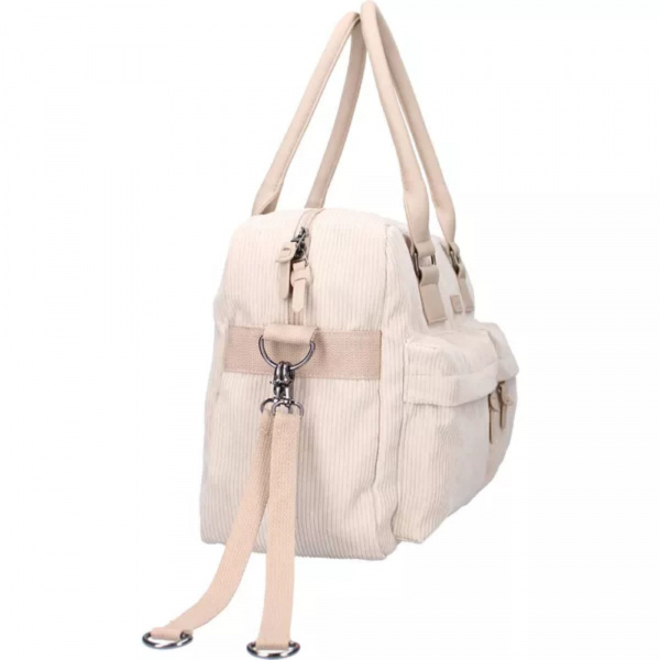 Sac à langer avec matelas à langer velours côtelé sable Kidzroom