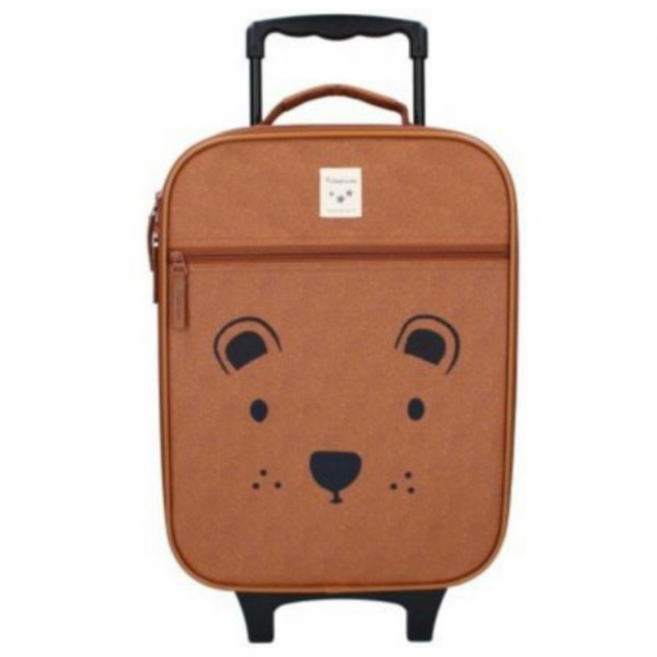 Valise enfant ours cappuccino Kidzroom