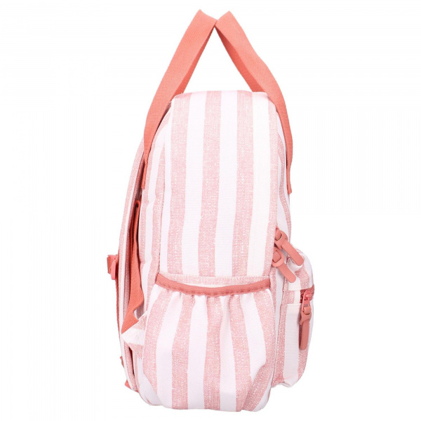 Sac à dos enfant à anses - rayures roses Kidzroom
