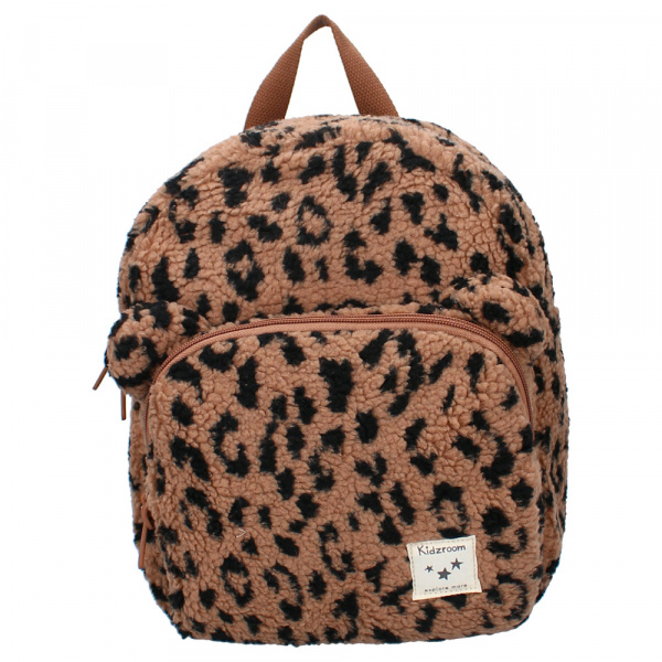 Sac à dos enfant sherpa léopard 31 cm Kidzroom