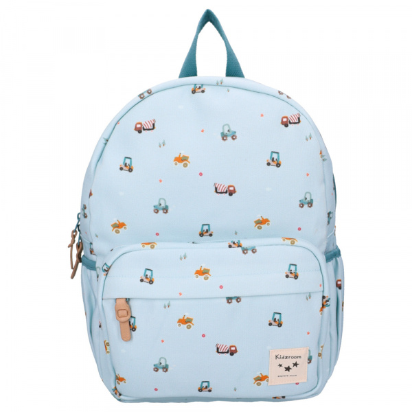 Sac à dos enfant véhicules bleu 36 cm Kidzroom