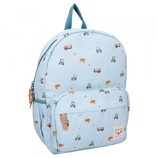 Sac à dos enfant véhicules bleu 36 cm Kidzroom