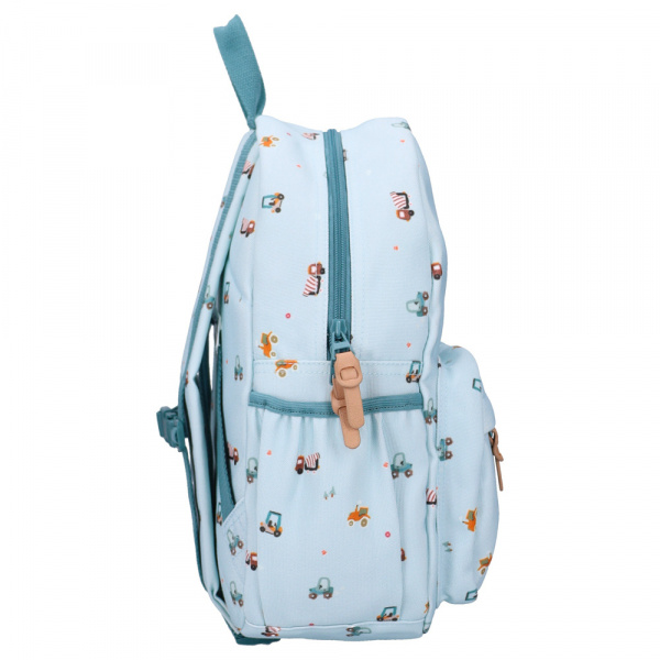 Sac à dos enfant véhicules bleu 36 cm Kidzroom