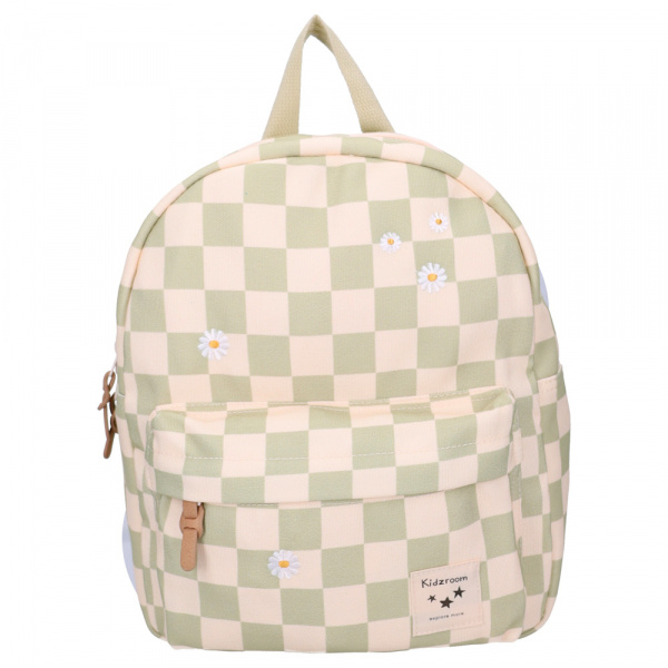Sac à dos enfant pâquerettes beige/vert 31 cm Kidzroom