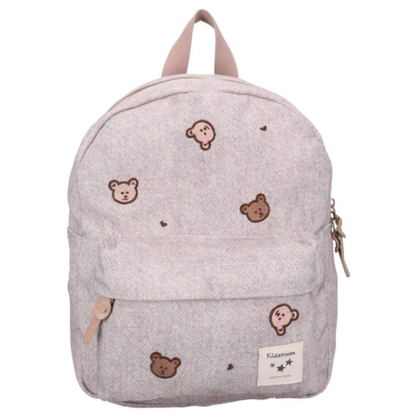 Sac à dos enfant oursons gris denim 31 cm Kidzroom