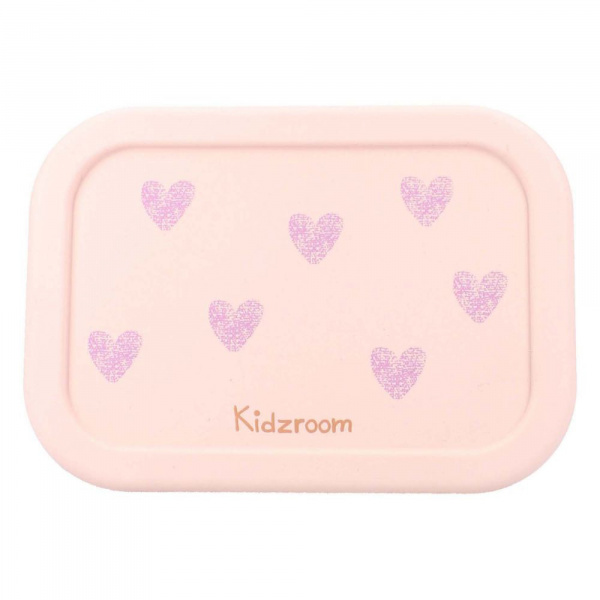 Lunch box 3 compartiments en silicone coeurs Kidzroom