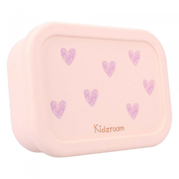 Lunch box 3 compartiments en silicone coeurs Kidzroom