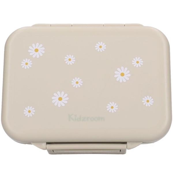 Lunch box inox 2 compartiments pâquerettes sable Kidzroom