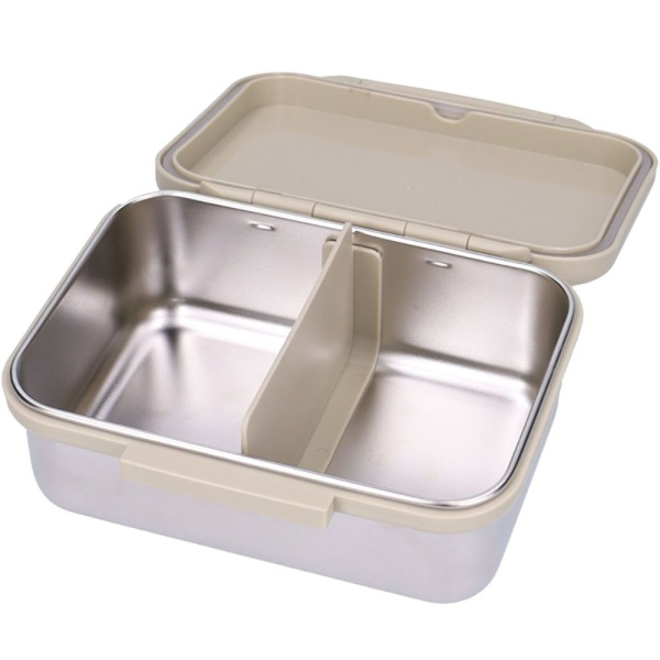 Lunch box inox 2 compartiments pâquerettes sable Kidzroom