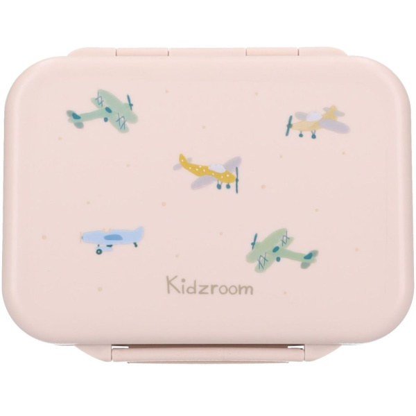 Lunch box inox 2 compartiments avions beige Kidzroom