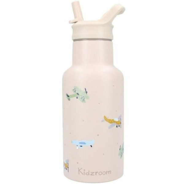 Gourde enfant avions 350 ml beige Kidzroom