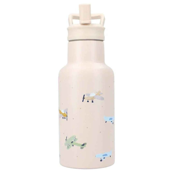 Gourde enfant avions 350 ml beige Kidzroom