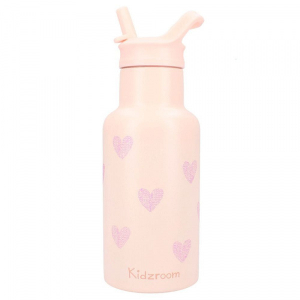 Gourde enfant coeurs 350 ml rose Kidzroom