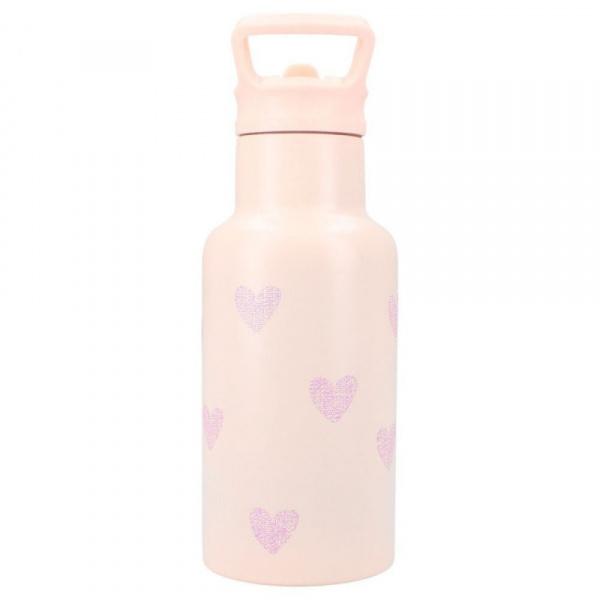 Gourde enfant coeurs 350 ml rose Kidzroom
