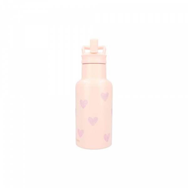 Gourde enfant coeurs 350 ml rose Kidzroom
