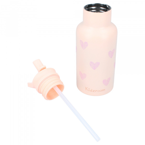 Gourde enfant coeurs 350 ml rose Kidzroom